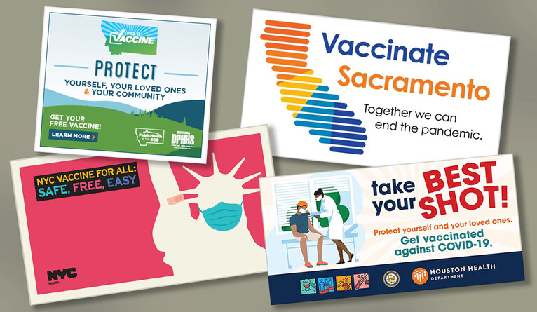 sample advertisements for COVID vaccines